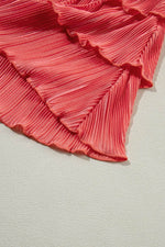 Load image into Gallery viewer, Pale Chestnut Ruffle Tiered Cami Pleated Wide Leg Pants Set - Fashion Queen - 16