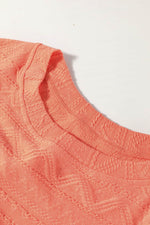 Load image into Gallery viewer, Pale Chestnut Textured Patched Pocket Short Sleeve Top Drawstring Shorts Set - Fashion Queen - 12