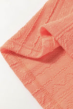 Load image into Gallery viewer, Pale Chestnut Textured Patched Pocket Short Sleeve Top Drawstring Shorts Set - Fashion Queen - 14