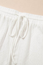 Load image into Gallery viewer, Pale Chestnut Textured Patched Pocket Short Sleeve Top Drawstring Shorts Set - Fashion Queen - 26