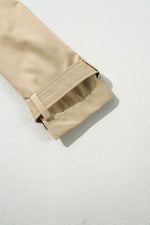 Load image into Gallery viewer, Pale Khaki Solid Color Lapel Collar Waist Tie Wind Coat - Fashion Queen - 21