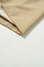 Load image into Gallery viewer, Pale Khaki Solid Color Lapel Collar Waist Tie Wind Coat - Fashion Queen - 22