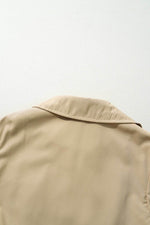 Load image into Gallery viewer, Pale Khaki Solid Color Lapel Collar Waist Tie Wind Coat - Fashion Queen - 23