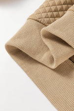 Load image into Gallery viewer, Pale Khaki Solid Geometric Textured Baseball Collar Jacket - Fashion Queen - 12