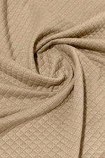 Load image into Gallery viewer, Pale Khaki Solid Geometric Textured Baseball Collar Jacket - Fashion Queen - 14