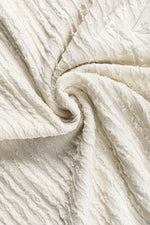 Load image into Gallery viewer, Pale Khaki Textured Wide Sleeve V Neck T Shirt - Fashion Queen - 12