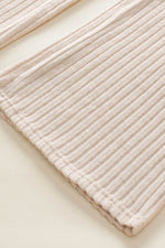 Load image into Gallery viewer, Parchment Solid Color Ribbed Short Sleeve Wide Leg Jumpsuit - Fashion Queen - 15