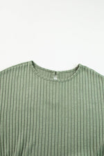 Load image into Gallery viewer, Parchment Solid Color Ribbed Short Sleeve Wide Leg Jumpsuit - Fashion Queen - 24