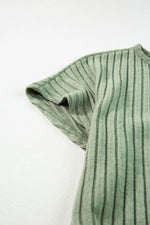 Load image into Gallery viewer, Parchment Solid Color Ribbed Short Sleeve Wide Leg Jumpsuit - Fashion Queen - 25