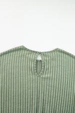 Load image into Gallery viewer, Parchment Solid Color Ribbed Short Sleeve Wide Leg Jumpsuit - Fashion Queen - 27