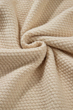 Load image into Gallery viewer, Parchment Solid Textured Knit Split Cuff Drop Shoulder Loose Sweater - Fashion Queen - 20
