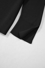 Load image into Gallery viewer, Parchment Solid Textured Knit Split Cuff Drop Shoulder Loose Sweater - Fashion Queen - 25