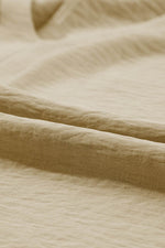 Load image into Gallery viewer, Parchment Solid V Neck Wide Sleeve Crinkled Blouse - Fashion Queen - 14