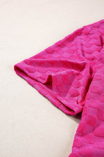 Load image into Gallery viewer, Peach Blossom Plus Size Checkered Terry Knit Short 2pcs Outfit - Fashion Queen - 11