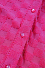 Load image into Gallery viewer, Peach Blossom Plus Size Checkered Terry Knit Short 2pcs Outfit - Fashion Queen - 15