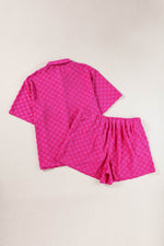 Load image into Gallery viewer, Peach Blossom Plus Size Checkered Terry Knit Short 2pcs Outfit - Fashion Queen - 7
