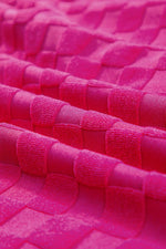 Load image into Gallery viewer, Peach Blossom Plus Size Checkered Terry Knit Short 2pcs Outfit - Fashion Queen - 8