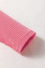 Load image into Gallery viewer, Peach Blossom Plus Size Ribbed Textured Long Sleeve T Shirt - Fashion Queen - 13