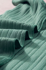 Load image into Gallery viewer, Peach Blossom Ruffled Half Sleeve V Neck Textured Top - Fashion Queen - 19