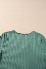 Load image into Gallery viewer, Peach Blossom Ruffled Half Sleeve V Neck Textured Top - Fashion Queen - 23