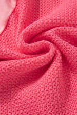 Load image into Gallery viewer, Peach Blossom Two Tone Contrast Waffle Knit Buttoned Loose Shacket - Fashion Queen - 14