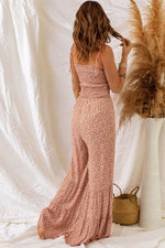 Load image into Gallery viewer, Phalaenopsis Thin Straps Smocked Bodice Wide Leg Floral Jumpsuit - Fashion Queen -  5