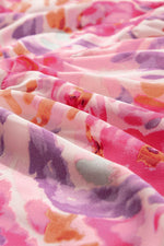 Load image into Gallery viewer, Pink Abstract Floral Print Shirred One Shoulder Maxi Dress - Fashion Queen - 17