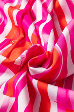 Load image into Gallery viewer, Pink Abstract Print Batwing Sleeve Casual Shirt - Fashion Queen - 11