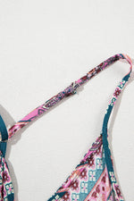 Load image into Gallery viewer, Pink Bohemian Floral Patchwork Print Long Sundress - Fashion Queen - 10