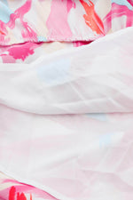 Load image into Gallery viewer, Pink Brush Stroke Printed Smocked Ruffle Tiered Dress - Fashion Queen - 11