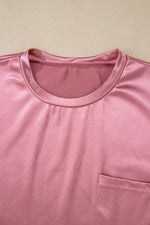 Load image into Gallery viewer, Pink Chest Pocket Loose Fit T Shirt - Fashion Queen - 13