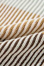 Load image into Gallery viewer, Pink Colorblock Textured Knit Bubble Sleeve Sweater - Fashion Queen - 20