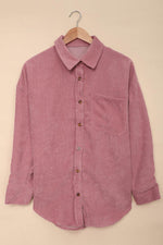 Load image into Gallery viewer, Pink Corduroy Button Pocket Shirt - Fashion Queen - 10