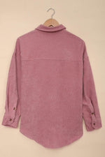 Load image into Gallery viewer, Pink Corduroy Button Pocket Shirt - Fashion Queen - 11