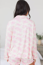 Load image into Gallery viewer, Pink Floral Long Sleeve and Pants Pajamas Set - Fashion Queen - 2