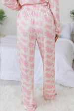 Load image into Gallery viewer, Pink Floral Long Sleeve and Pants Pajamas Set - Fashion Queen - 4