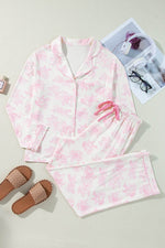 Load image into Gallery viewer, Pink Floral Long Sleeve and Pants Pajamas Set - Fashion Queen - 7
