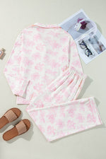 Load image into Gallery viewer, Pink Floral Long Sleeve and Pants Pajamas Set - Fashion Queen - 8