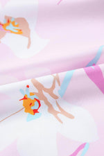 Load image into Gallery viewer, Pink Floral Print Knotted Shoulder Smocked Maxi Dress - Fashion Queen - 18