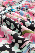 Load image into Gallery viewer, Pink Floral Ricrac Embellished Tiered Mini Dress - Fashion Queen - 17