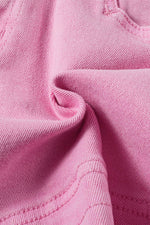 Load image into Gallery viewer, Pink Frayed Edge Mid Rise Denim Shorts - Fashion Queen - 15