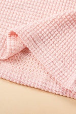 Load image into Gallery viewer, Pink Fringe Trim Textured Short Two Piece Set - Fashion Queen - 19