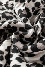 Load image into Gallery viewer, Pink Leopard Print Elasticated V Neck 3/4 Puff Sleeve Dress - Fashion Queen - 30