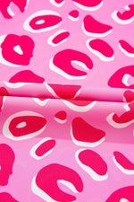 Load image into Gallery viewer, Pink Leopard V Neck Loose Short Sleeve Top - Fashion Queen - 6