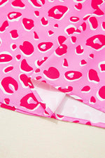 Load image into Gallery viewer, Pink Leopard V Neck Loose Short Sleeve Top - Fashion Queen - 7