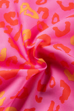 Load image into Gallery viewer, Pink Leopard V Neck Short Sleeve Blouse - Fashion Queen - 13