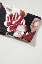 Load image into Gallery viewer, Pink Mesh Floral Print Mock Neck Long Sleeve Slim Top - Fashion Queen - 13