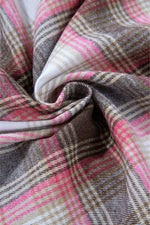 Load image into Gallery viewer, Pink Plaid Flap Pocket Button Up Shacket - Fashion Queen - 11