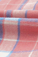 Load image into Gallery viewer, Pink Plaid Flap Pocket Button Up Shacket - Fashion Queen - 13