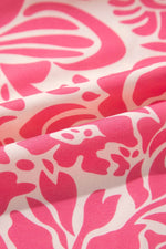 Load image into Gallery viewer, Pink Plus Size Floral Print Frilled Neck Puff Sleeve Top - Fashion Queen - 16